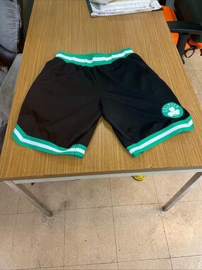 NBA Boston Celtics Green and Black Basketball Shorts with NBA Logo